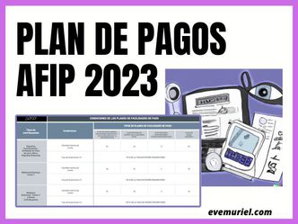 Plan de pagos AFIP 2023 (RG 5361)